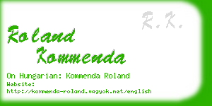 roland kommenda business card